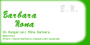 barbara mona business card